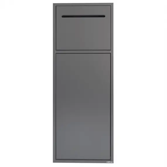 Скрытая настенная ниша из нержавеющей стали ABBER Nischen AN3008NG с корзиной и бумагодержателем, никель