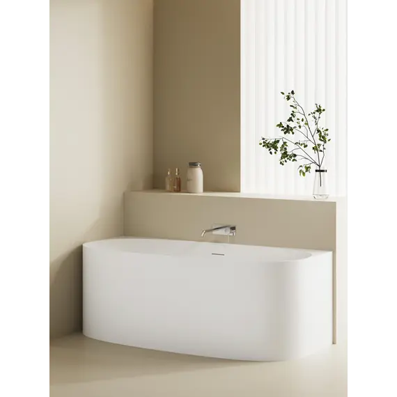 Ванна из искусственного камня ABBER Stein AS9681 белая матовая