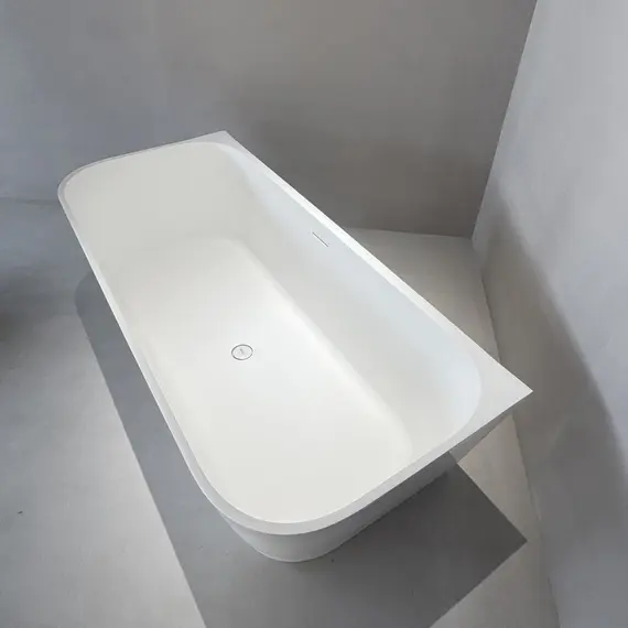 Ванна из искусственного камня ABBER Stein AS9682 белая матовая