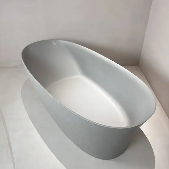 Ванна из искусственного камня ABBER Stein AS9683MC бетон матовая