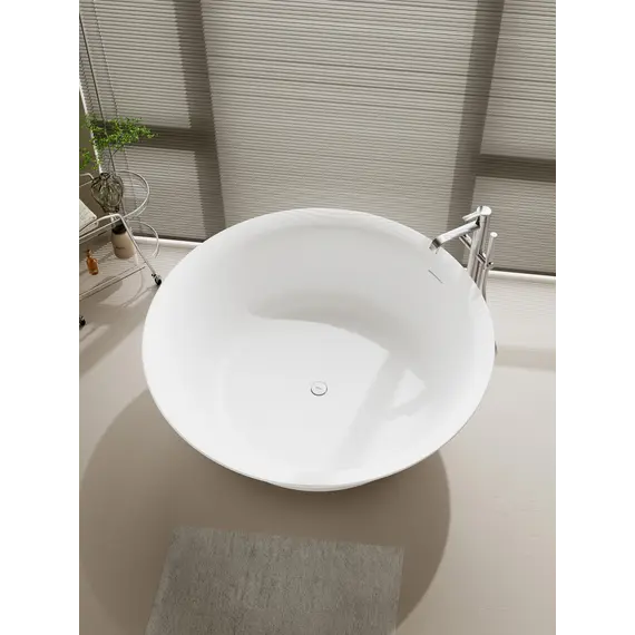 Ванна из искусственного камня ABBER Stein AS9685 белая матовая