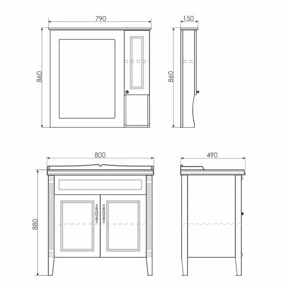 Тумба-умывальник Comforty Палермо