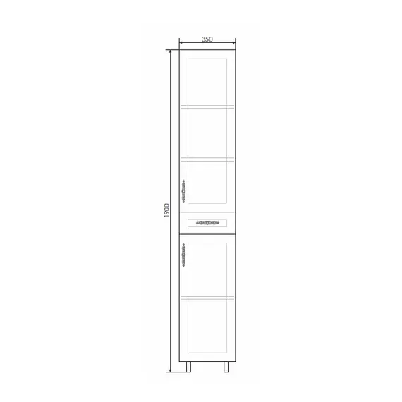 Шкаф-колонна Comforty  Севилья 35 слоновая кость