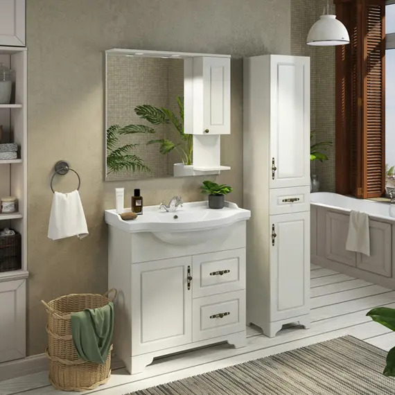 COMFORTY. Тумба-умывальник "Севилья-85/100" слоновая кость