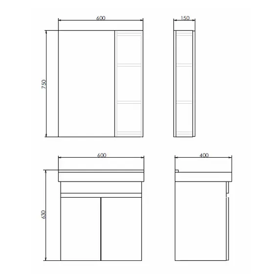 COMFORTY. Тумба-умывальник "Тромсе-60/80" дуб сонома с раковиной Fest