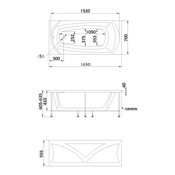 Ванна 1Marka ELEGANCE