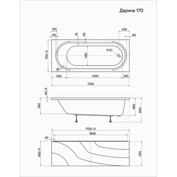 Ванна Poseidon Darina