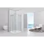 Душевой угол   Black & White S202  прозрачное/хром
