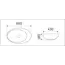 Раковина накладная нестандартная  CeramaLux NC 78456