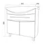 Тумба 1Marka  напольная под раковину  Lina New 105Н 1в.я 3д Белый глянец