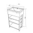 Тумба напольная с раковиной 1Marka Revo с 3 полками