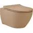 Унитаз подвесной beWash Bogen с сиденьем микролифт латте (бежевый)