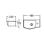 Раковина подвесная WW AISBACH 7945/7946  GL-WT L/R  (глянцевая белая)