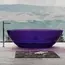 Ванна из полиэфирной смолы ABBER Kristall AT9702Amethyst фиолетовая 180*85 прозрачная