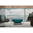 Ванна из полиэфирной смолы ABBER Kristall AT9702Aquamarin бирюзовая 180*85 прозрачная