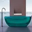 Ванна из полиэфирной смолы  ABBER Kristall AT9703Aquamarin бирюзовая 170*75 прозрачная