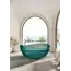 Ванна из полиэфирной смолы  ABBER Kristall AT9705Aquamarin бирюзовая 150*150 прозрачная