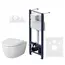 AM.PM Комплект инсталляция с клав Pro L белый с подвесным унитазом Awe с сид м/лифт