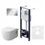 AM.PM Комплект инсталляция с клав Pro L глянц хром с подвесным унитазом Like FlashClean