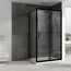 Душевой уголок ABBER Schwarzer Diamant  прозрачное/черный , в угол