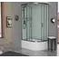 Душевая кабина Frank F412/2 М L/R White матовое стекло высокий поддон