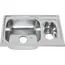 Мойка 6950S U MELANA 0,6/0,8/160 1,5-я чаша врезнаяс сифоном