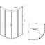Душевой  уголок Z9111 PARLY с поддоном (90х90х193)