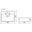 Умывальник чаша Ceramica Nova накладная прямоугольная Element 590*450*160мм