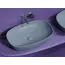 Умывальник чаша Ceramica Nova накладная овальная (цвет Серо-Голубой Матовый) Element 600*380*138мм