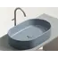 Умывальник чаша Ceramica Nova накладная овальная (цвет Серо-Голубой Матовый) Element 608*385*122мм