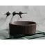 Умывальник чаша Ceramica Nova накладная круглая (цвет Темно-Коричневый Матовый) 360*360*115мм