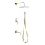 Душевая система со смесителем встраиваемая Boheme Uno 464-2-WG Белый Золото