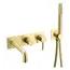 Смеситель встраиваемый с ручным душем и изливом  Boheme UNO 464-3-G золото