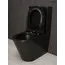 Напольный унитаз черный матовый безободковый микролифт дюропласт Gid Tn2189Bm (+GEBERIT)