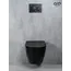 Безободковый подвесной унитаз черный матовый микролифт дюропласт Торнадо Gid Tr2122TF-Bm