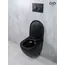 Безободковый подвесной унитаз черный матовый микролифт дюропласт Торнадо Gid Tr2122TF-Bm