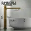 Смеситель для раковины AVS Elegant высокий, брашированное золото