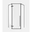 Timo Душевой угол TTSSP-90-100/03C-8, распаш , проф черный, стекло проз 8 мм