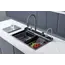 Многофункциональная мойка Ceruttispa GLORIA Pro nano black (серая) из нержавеющей стали, кухонная