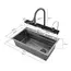Многофункциональная мойка Ceruttispa GLORIA Pro nano black (серая) из нержавеющей стали, кухонная
