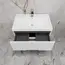 Тумба напольная "Матис " с раковиной ASTI (2 ящика), Белый матовый, ЭМАЛЬ