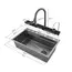 Многофункциональная мойка Ceruttispa GLORIA II nano black (серая) из нержавеющей стали, кухонная