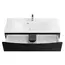Тумба подвесная BelBagno MARINO Nero Lucido, раковина белая/черная