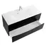 Тумба подвесная BelBagno MARINO Nero Lucido, раковина белая/черная