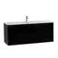 Тумба с раковиной подвесная BelBagno MARINO-CER-N Nero Lucido