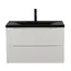 Тумба подвесная BelBagno MARINO Bianco Opaco, раковина белая/черная