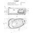 Ванна акриловая Radomir София 169х99 левая,  с фронт. панелью