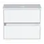 Тумба подвесная 1Marka Veil  2ящика, белая аляска/ столешница белая