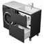 Тумба под стиральную машину напольная Uperwood Tanos 60, черная, 2/3 ящика