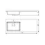 Раковина над стиральной машиной 120 см, Uperwood Cosmos, левая/правая, белый глянец